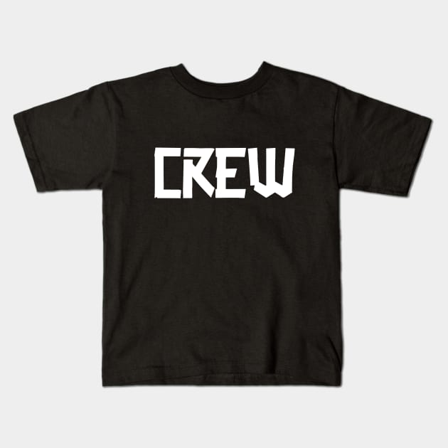 Crew Gaffer BIG front White Kids T-Shirt by sapphire seaside studio